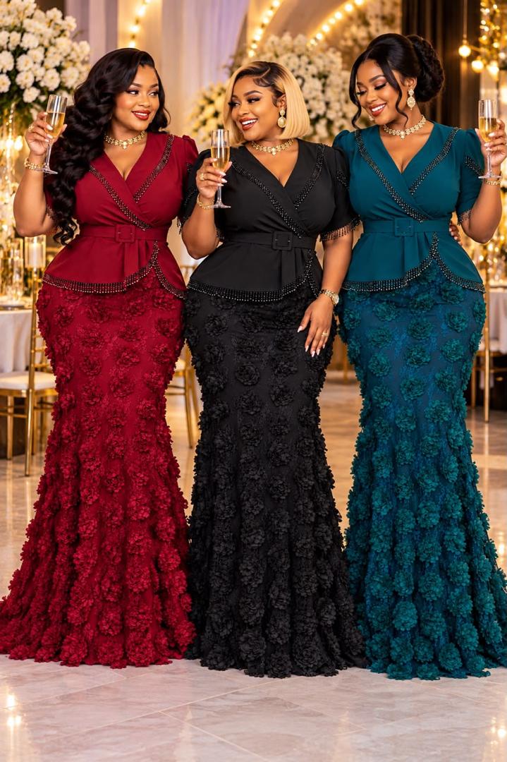 Gown za Peplum na Lace